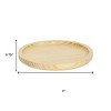 HomeRoots 9" Natural Solid Wood Handmade Round Vanity Tray - 3 of 4