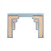 Suzie Pastel Blue & Rattan Console Table - 2 of 4
