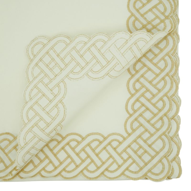 Saro Lifestyle Tablecloth with Braid Embroidered Design, 2 of 5