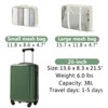 AZL1 Life Concept Bag and Luggage Set Carry On Luggage Lightweight ABS Spinner Wheels TSA Lock 2 Packing Cubes for Trips, Green, 22.7"*14.5"*8.9" - 3 of 4