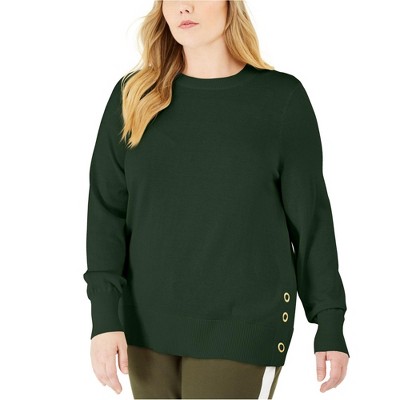 Michael Kors Womens Side Hem Snap Pullover Sweater