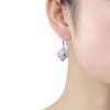 Guili Sterling Silver White Gold Plated Wreath Drop Earrings with Colored CZ, a stunning piece that adds elegance to any fashion style - 2 of 3