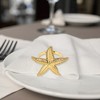 Unique Bargains Napkin Ring Starfish Stainless Steel Gold Tone 1 Pc - 3 of 3