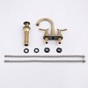Brushed Nickel 2-Handle Bathroom Faucet with Pop-up Drain, Supply Hoses, 360� High Arc Swivel Spout, Centerset for Vanity Sink - 3 of 4