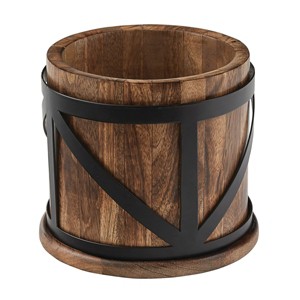 Split P Urban Farmhouse Wood and Metal Utensil Organizer - 1 of 3