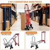 3 in 1 Convertible Hand Truck Dolly, 770 LBS Capacity Aluminum Folding Trolley with Wheels & Elastic Straps, Utility Dolly Cart for Warehouse - 3 of 4