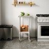 Flash Furniture Rawcliffe Portable Prep and Work Table with NSF Certified 18 Gauge Stainless Steel Top Shelf, Galvanized Steel Undershelf and 4 Caster - 2 of 4