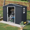NicBex 8 x 4 Ft Outdoor Storage Shed with Lockable Sliding Doors and Foundation for Backyard Garden,Patio - 2 of 4