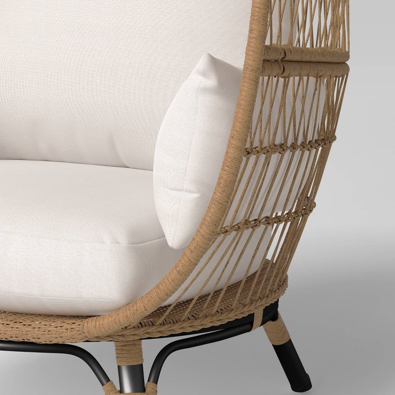 Southport Steel Outdoor Patio Chair, Egg Chairs Linen/Black - Threshold&#8482;, 6 of 10