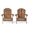 GDFStudio Adelina Outdoor Acacia Wood Folding Adirondack Chairs (Set of 2) - 2 of 4