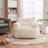 KWPZQEB Bean Bag Chair for Adults & Kids, Teddy Fabric Bean Bag Sofa with Filler, Lazy Floor Sofa for Gaming, Reading - 2 of 4