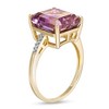 Pompeii3 7 Ct Emerald Cut Amethyst Diamond Ring in 10k Yellow Gold - 2 of 4