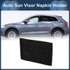 Unique Bargains Auto Sun Visor Napkin Holder Suede Backseat Tissue Case Black - 3 of 4