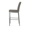 Amisco Perry Upholstered Barstool Silver/Gray: 44.375" Height, Polyester, Steel Frame, 300 lbs Capacity - 3 of 4