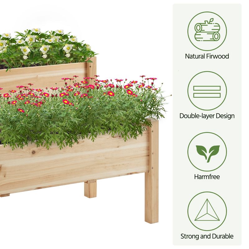 Yaheetech 2-tier Elevated Raised Garden Bed, 4 of 8