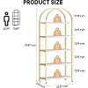 Acekool 6-Tier Tall Bookcase, Metal & Wood Storage Organizer Shelf, Industrial Display Rack for Home Office, Living Room, 2-Pack - 2 of 4