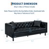 Modern Leather Couch for Living Room, 81" Chesterfield Sofa with Deep Seats and 2 Pillows, 3 Seater Sofa with Button Tufted - 2 of 4