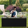 Tangkula Portable Bar Table Folding Camping Table w/ Aluminum Alloy Frame 2-Tier Shelves - 2 of 4