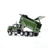 First Gear DCP 1/64 Green Western Star 49X with Ox Bodies Dump & Beaver Tail Trailer 60-1883 - 3 of 4