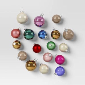 42pc Round Glass Christmas Tree Ornament Set - Wondershop™ - 1 of 3