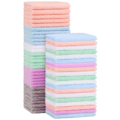 Baby Washcloths 24-Pack(7''x9''), Microfiber Coral Fleece Baby Towels, Super Soft and Absorbent Wash Cloths for Newborns