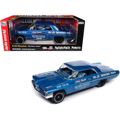 1962 Pontiac Catalina Ensign Blue Metallic with Blue and White Interior 1/18 Diecast Model Car by Auto World