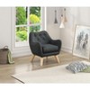 NicBex Linen Accent Chair,Upholstered Living Room Chairs with Button Tufted Back and Natural Finish Wooden Legs,Accent Chairs for Living Room - 2 of 4