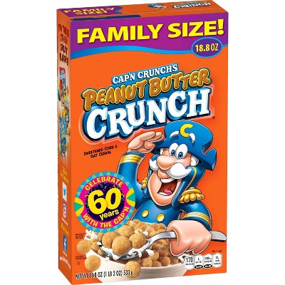 Cap'n Crunch Peanut Butter Crunch Family Size Cereal - 18.8oz