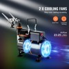VEVOR Airbrush Kit, Dual Fan Air Compressor Professional Airbrushing System Kit with 3 Airbrushes, Holder, Color Mixing Wheel, Black&Orange - 4 of 4