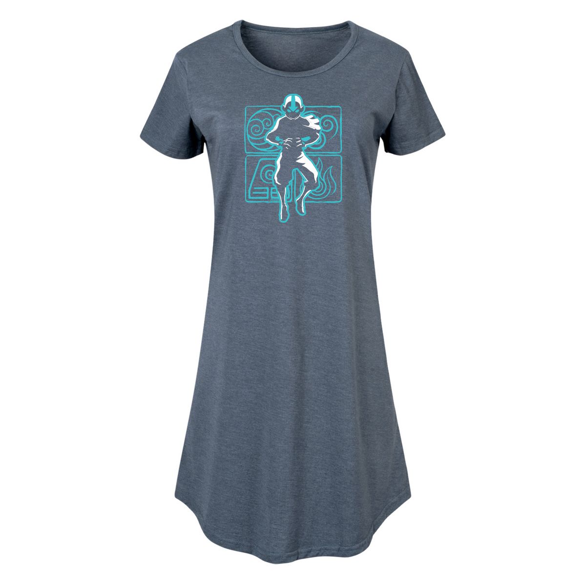 Women's - Avatar - The Last Airbender - Aang Airbending Graphic T-shirt Dress