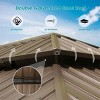 12X20 FT Outdoor Hardtop Gazebo,Metal Gazebo With Double Roof Canopy And Curtain,Galvanized Permanent Large Patio Gazebo-Coolbibila - 3 of 4