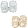 Hudson Baby Animal Fleece Booties 2-Pack, Gray Owl Bear - 3 of 3