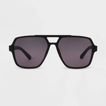 Men\'s Shiny With - : Lenses Use™ Plastic Black Original Sunglasses Aviator Target Orange