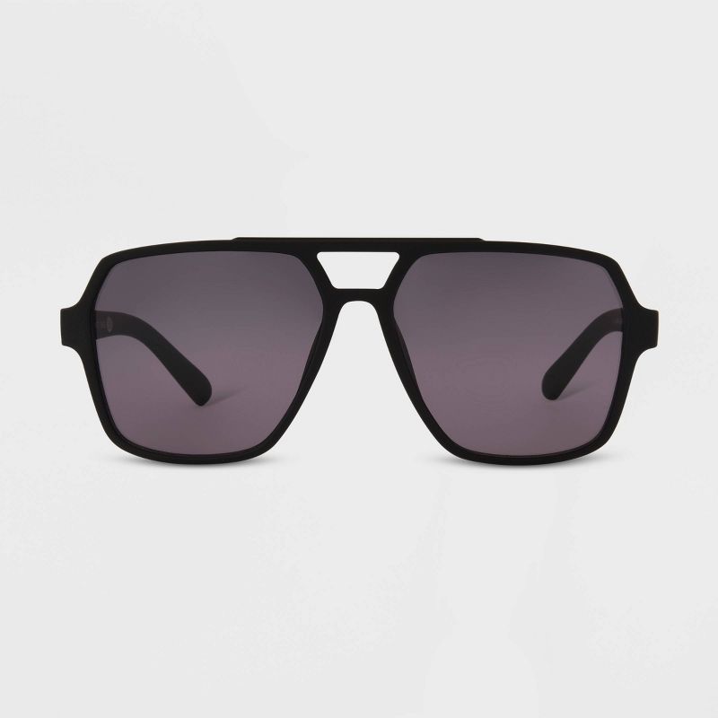 Men&#39;s Rubberized Plastic Aviator Sunglasses - Original Use&#8482; Black, 1 of 6