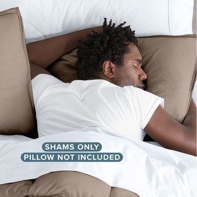 Taupe Hypoallergenic Polyester Standard Pillow Sham Set