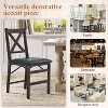 Set of 2 Folding Upholstered Dining Chairs with Wooden Frame, Space-Saving Mid-Century Fabric Side Chairs for Kitchen or Small Room - 4 of 4