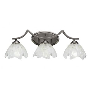 Toltec Lighting Zilo 3 - Light Vanity in  Graphite with 7" Gold Ice Shade - 1 of 1