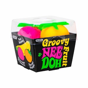 Schylling NeeDoh Groovy Fruit, Set of 3, Assorted Fruit Shapes, Ages 3 and Up - 1 of 3