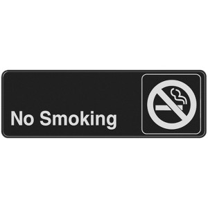 Hillman English Black No Smoking Sign 3 in. H X 9 in. W - Case of 6 - 1 of 1