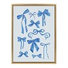 Kate & Laurel All Things Decor 18"x24" Sylvie Blue Bows Framed Canvas by Honey Island Studio Bright Gold - 2 of 4