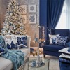 LISM 18x18 Inches Blue Christmas Throw Pillow Covers Polyester Pillow Case Set of 6 - 2 of 4