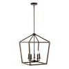 16" LED 5-Light Oria Iron Industrial Lantern Pendant Oil Rubbed Bronze/Faux Wood - JONATHAN Y: UL Listed, Adjustable Height Ceiling Fixture - 3 of 4