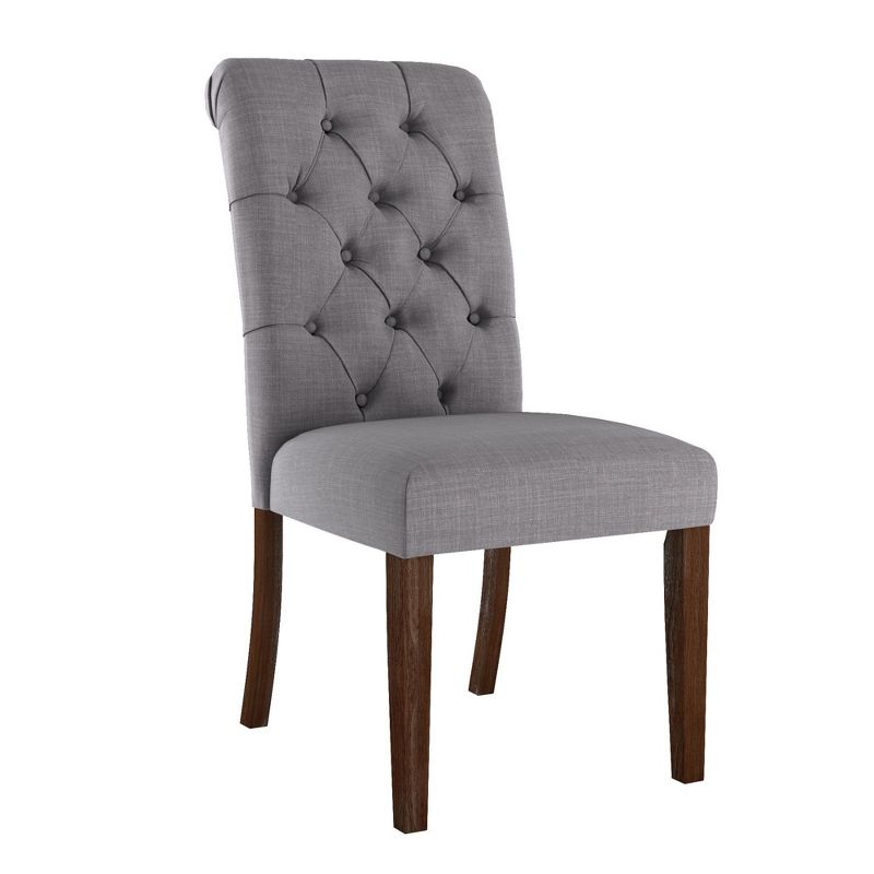 Set of 2 Gramercy Tufted Rolled Back Parsons Chairs - Inspire Q, 1 of 9