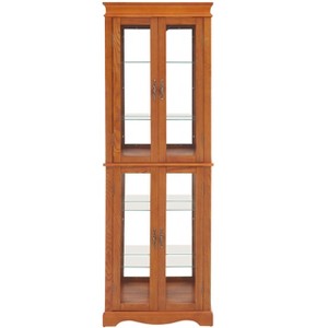 NicBex 70.08 Inch Kitchen Pantry Storage Cabinet with 4 Glass Doors and Light for Dining Room,Bathroom,Kitchen - 1 of 4