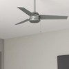 Hunter Fan 44" Cassius Damp Rated Ceiling Fan and Pull Chain Matte Silver : Outdoor, 3 Blades, Plywood - 4 of 4