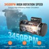 VEVOR 2 HP Pool Pump Motor, 56Y Frame, 230V (7.8 Amps) 3450 RPM, 60Hz, 1.3 Service Factor, 50μF/250V Capacitor - 4 of 4