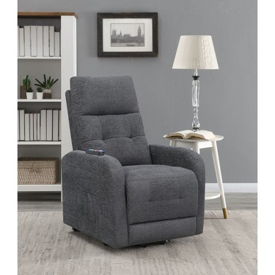 Upholstered Power Lift Recliner with Massage, Heat Function and USB Charging