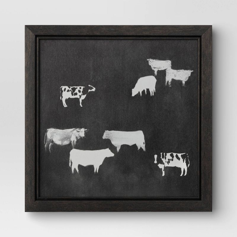 (Set of 2) 12&#34; x 12&#34; Cow Collection II Framed Wall Canvases - Threshold&#8482;, 5 of 8