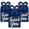 Big Dot of Happiness Navy Blue Elegantly Simple - Square Favor Gift Boxes - Guest Party Favors Bow Boxes - Set of 12 - 2 of 4