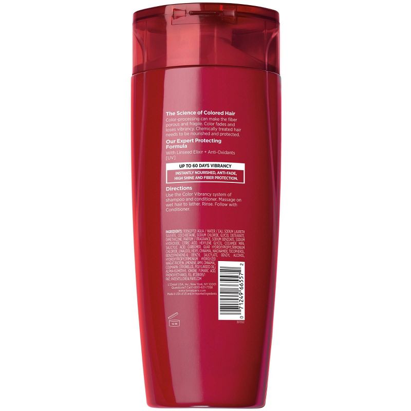 L'Oreal Paris Elvive Color Vibrancy Protecting Shampoo for Color Treated Hair, 3 of 10